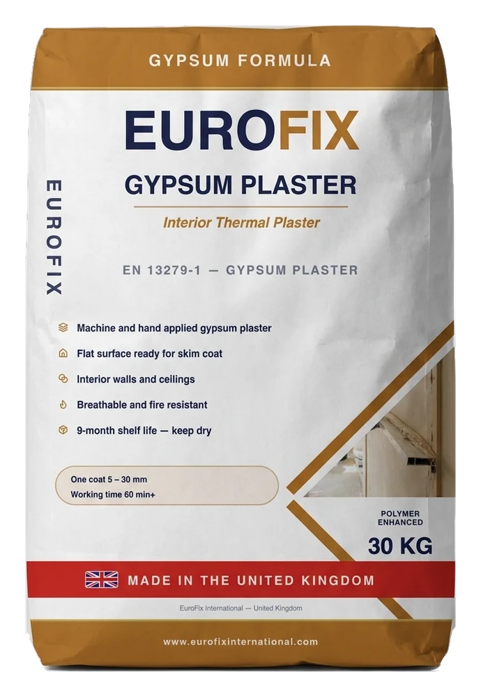 EuroFix Gypsum Plaster — Interior Thermal Plaster